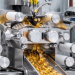 Rotary die softgel encapsulation machine producing amber enteric softgel capsules